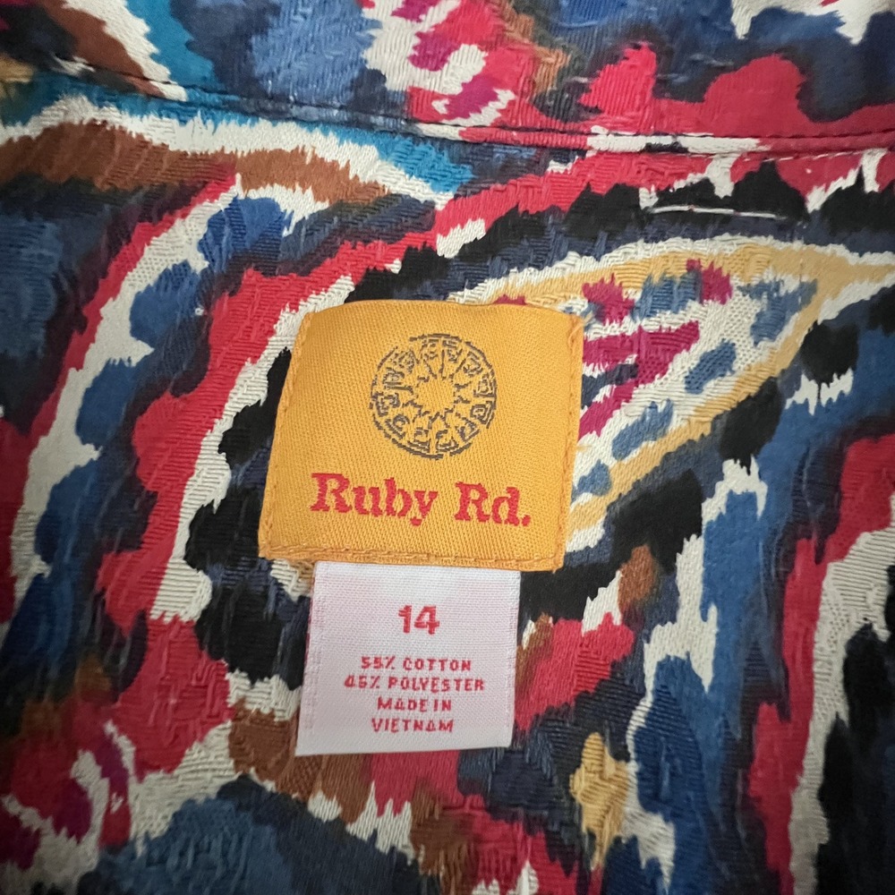 Ruby Rd.-Paisley Print Jacket Size 14 - Picture 16 of 16